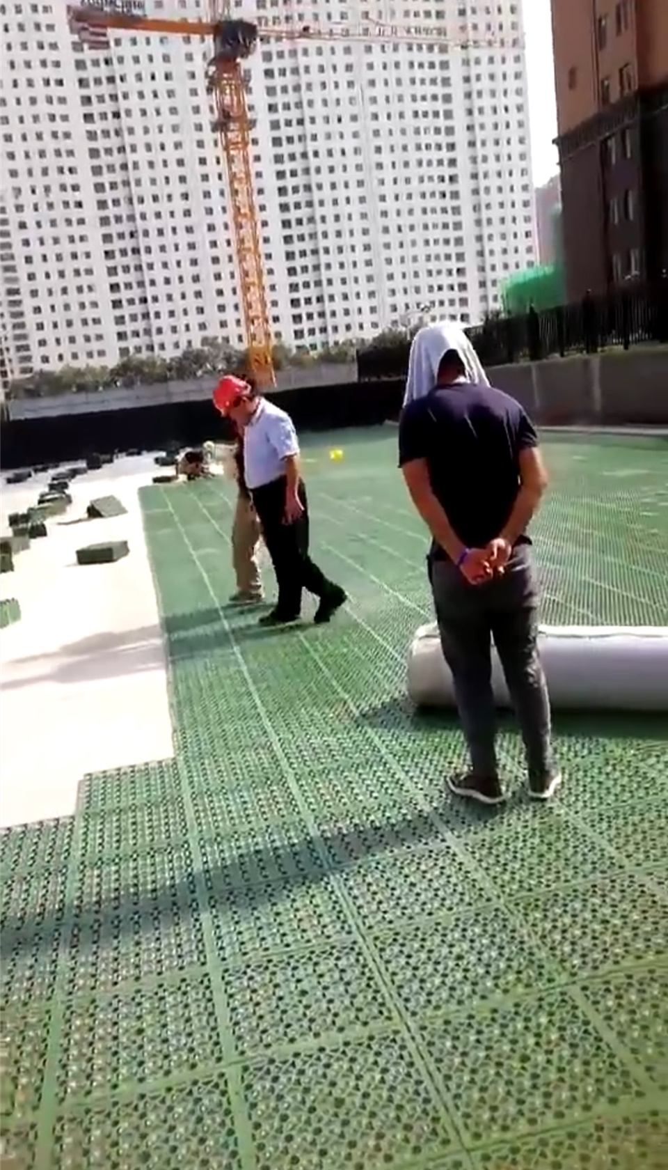 九江某小區土工布、排水板的應用